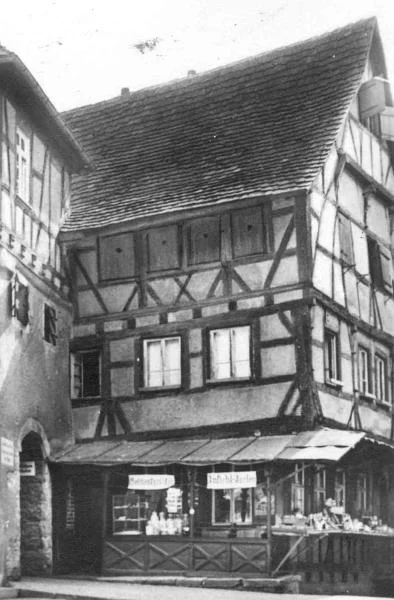 Ansicht von der Mauerstraße her, 1930er Jahre (StadtA Schwäb. Hall PK 04231)