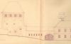 Korrigierter Plan der Fassade des neuen Nebengebäudes zum Säumarkt bzw. der Marktstraße hin, 1930 (StadtA SHA 27/0015)