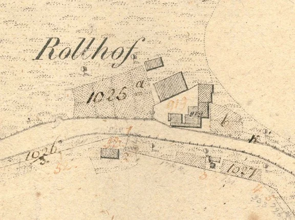 Ausschnitt aus dem Primärkataster von 1827 (StadtA SHA S13/583)