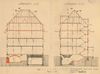 Plan mit Längs- und Querschnitt zur Aufstockung des Hauses, 1922 (StadtA Schwäb. Hall 27/0526).