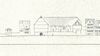 Frontalansicht eines an Stelle des Brenzhauses zu bauenden Hallenbads. Plan von Eduard Krüger, 1942 (StadtA S22/0436)