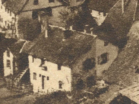 Ausschnitt aus einer 1918 gelaufenen Postkarte eines unbekannten Verlags (StadtA Schwäb. Hall PK 2101)