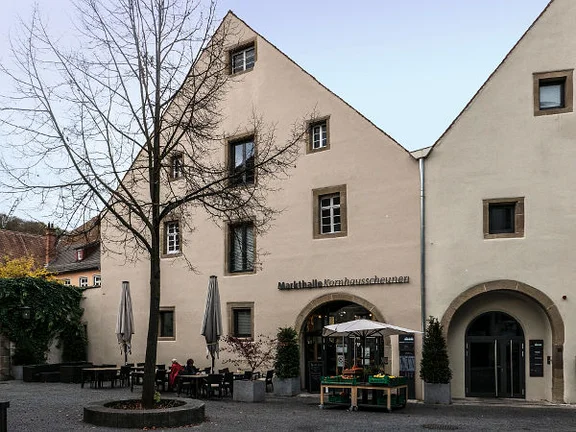 Südgiebel zur Altstadt hin, November 2015. Foto: Dietmar Hencke (StadtA Schwäb. Hall DIG 6891)