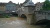 Hochwasser des Kochers am 30. Mai 2016. Foto: Daniel Stihler (StadtA Schwäb. Hall DIG 7593)