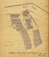 Lageplan zum Neubau einer Scheuer im Bereich des Faulturms und der Stadtmauer, 1879. Es ist unklar, ob dieses Vorhaben, bei dem der Turmstumpf überbaut werden sollte, umgesetzt wurde (StadtA SHA 27/0450)