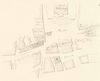 Lageplan der damals in Schwäbisch Hall bestehenden Apotheken von 1858. Mit „A“ bezeichnet ist die neue „Deegsche Apotheke“ (Engelapotheke), mit „B“ der alte Standort im Gebäude Hafenmarkt 3 und mit „C“ die Löwenapotheke (KreisA Schwäb. Hall 1/1116)