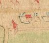Ausschnitt aus der Flurkarte von Unterlimpurg, 1703. Die spätere Nr. 28b bzw. 28/2 stand wahrscheinlich rechts neben dem Haus in der Bildmitte, wo ein Rechteck (vielleicht das steinerne Erdgeschoss eines zerstörten Gebäudes) mit der Zahl 17 darüber zu erkennen ist (StadtA SHA 16/0021)