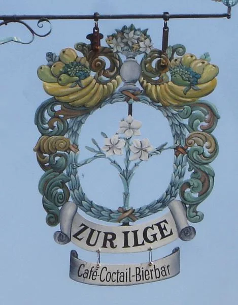 Wirtshausschild. Bild aus dem Mai 2007. Foto: Daniel Stihler (StadtA Schwäb. Hall DIG 02205)