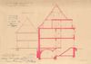 Schnittzeichnung durch den Neubau des Wohnhauses, 1931 (Baurechtsamt SHA, Bauakten)