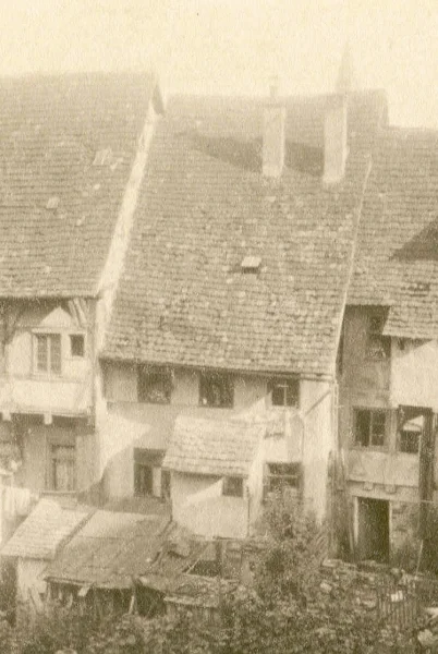 Ausschnitt aus einem von der Gartenseite her aufgenommenen Bild um 1900. Foto: Wilhelm Klemm (StadtA Schwäb. Hall FS 40617)