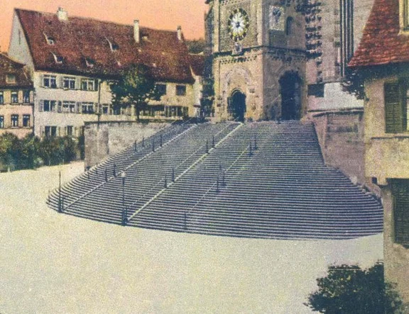 Ausschnitt aus einer Postkarte um 1910 (StadtA Schwäb. Hall Seyboth PK 0039)