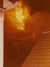 Brand des Hauses am frühen Morgen des 12. November 1980. Foto: Freiwillige Feuerwehr Schwäbisch Hall (StadtA SHA Q23/19)