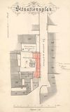 Lageplan zum Neubau von 1883/1885 (StadtA SHA 27/0097)