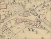 Ausschnitt aus dem Primärkataster 1827-1830. Der Vorgängerbau des heutigen Hauses Nr. 9 ist in der rechten oberen Bildmitte an der (schlecht lesbaren) Nummer 103 erkennbar (Plan: Geodatenportal Schwäbisch Hall / Stadt Schwäbisch Hall, Fachbereich Planen und Bauen, Abteilung Vermessung).