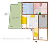 Grundriss des Erdgeschosses, Rekonstruktion des Zustands um 1600. Plan: Albrecht Bedal (StadtA Schwäb. Hall DIG 11569)