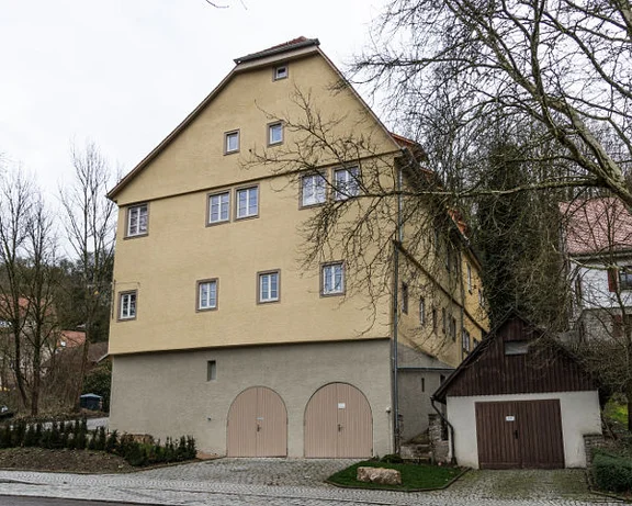 Westansicht, Februar 2018. Foto: Dietmar Hencke (StadtA Schwäb. Hall DIG 10602)