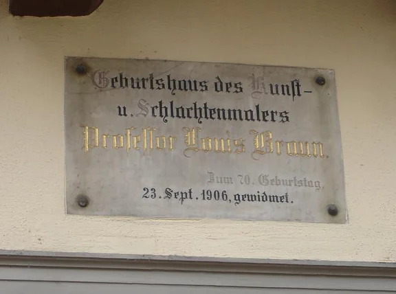 Gedenktafel für Louis Braun, Juli 2007. Foto: Daniel Stihler (StadtA SHA Server Häuserlexikon)