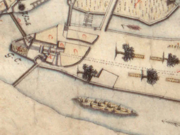 Ausschnitt aus dem Salinenplan von 1804 (StadtA Schwäb. Hall 16/0065)