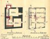 Grundriss des Souterrains (Kellers) und Erdgeschosses zu den erneuten Umbauarbeiten, 1898. (StadtA SHA FS 27/0449)