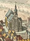 Ausschnitt aus der Stadtansicht von Matthäus Merian nach Leonhard Kern, 1643 (StadtA Schwäb. Hall S10/0506)