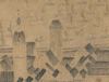 Ausschnitt aus der großen Stadtansicht von Johann Conrad Körner von 1755 (lavierte Tuschzeichnung). Der  „Beyschlag“-Turm ist in der Bildmitte erkennbar (StadtA SHA S10/0791)