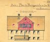 Seitliche Ansicht zum Dachausbau, 1897 (Baurechtsamt SHA, Bauakten Langer Graben 13 und 13/1)