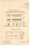 Längsansicht und Grundriss des neuen Stockwerks zur Aufstockung des Kontorgebäudes, Juli 1899 (StadtA Schwäb. Hall 27/540)