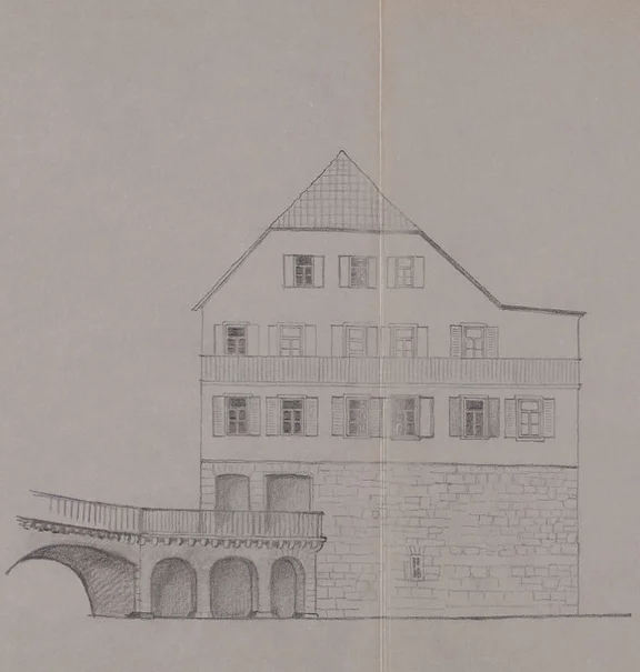 Weitere Variante der Planungen von 1941 (Stadt Schwäb. Hall, Baurechtsamt, Bauakten Neue Straße 29-33)