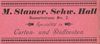 Anzeige des im Haus ansässigen Geschäfts von M. Stamer aus dem Jahr 1901, aus: W. Burkhardt (Bearb.): Adreß- und Geschäfts-Handbuch der Oberamtsstadt Schwäbisch Hall, Schwäbisch Hall 1901, Inseratenanhang, S. 37 (StadtA Schwäb. Hall Bibl. 2947)