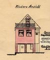 Ansicht zur Erstellung eines zweistöckigen Anbaus an der Hausrückseite, 1912 (Baurechtsamt Schwäb. Hall, Bauakten)