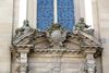 Detail des Portals an der Nordostfassade, August 2014. Foto: Dietmar Hencke (StadtA Schwäb. Hall DIG 0605)