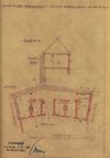 Grundriss und Schnitt des „Polizeigefängnisses“ im Hinterhof, 1941 (Stadt Schwäbisch Hall, Baurechtsamt, Bauakten Am Markt 9)