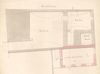 Keller des Hauses mit Anbau im Hinterhof ("Lichter-Gießerei"). Erkennbar ist eine separate "Abtritts-Grube" für die Fäkalien aus den Toiletten. Plan von 1872 (Baurechtsamt SHA, Bauakten Am Spitalbach 11)