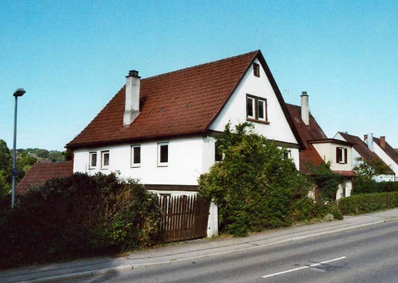 Straßenseite kurz vor dem Abbruch, November 2015. Foto: Baurechtsamt Schwäbisch Hall (StadtA Schwäb. Hall 27/506)