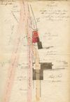 Lageplan zur Erweiterung des Wachhauses, 1845 (StadtA SHA 21/0456)