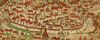 Sehr ähnliche Darstellung der Haalmauer auf einer weiteren Stadtansicht. Kolorierte Federzeichnung in der „Dötschmann-Chronik“, ebenfalls um 1600 (StadtA Schwäb. Hall S09/10, Bl. 3r)
