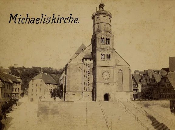 Als Vorlage für eine Postkarte benutztes Foto des Ansichtskartenverlags von August Seyboth in Hall, um 1900 (StadtA Schwäb. Hall Seyboth FS 0001)