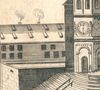Ausschnitt aus einer Ansicht der Michaelskirche von 1717; Beilage zu einem Aufruf des Buchdruckers G. M. Mayer zur Unterstützung eines Bibeldrucks (StadtA Schwäb. Hall  HV HS 88)