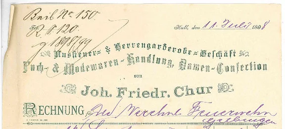Neuerer Briefkopf von 1898 (StadtA Schwäb. Hall 61/1788)