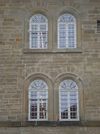 Fensterreihen an der südlichen Stirnseite des Südflügels, April 2012. Foto: Daniel Stihler (StadtA Schwäb. Hall DIG 2858)