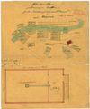 Lageplan und Grundriss von 1866 für den Neubau eines „Comptoirs“ (Kontors, d.h. Verwaltungsgebäudes) für die 1862 durch Kochermüller Simon Hofacker auf dem Mühlengelände eingerichtete Eisengießerei, aus der sich die Firma Waelde, Kade & Erath entwickelte (StadtA Schwäb. Hall 27/540)