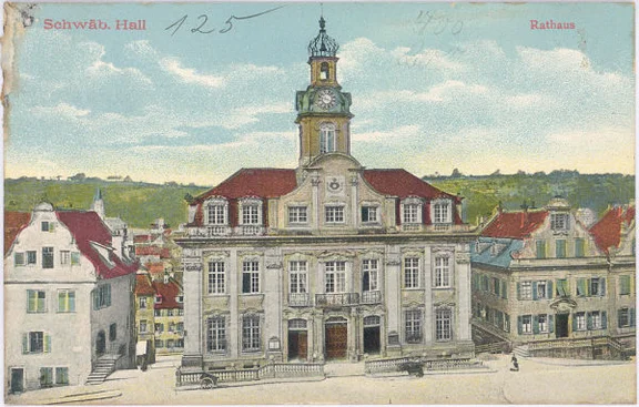 Weitere kolorierte Postkarte um 1900 (StadtA Schwäb. Hall Seyboth PK 0013)