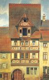 Eine aquarellierte Zeichnung des Haller Zeichenlehrers Friedrich Reik, 1883 (aus: H. Beutter, A. Panter (Hrsgg.): Impressionen aus Hohenlohe. Ansichten aus Schwäbisch Hall und seiner Umgebung von Johann Friedrich Reik (1836-1904), Schwäbisch Hall 1999, S. 89)