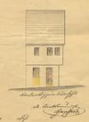Ansicht der Fassade zur Brüdergasse, 1863 (StadtA SHA 27/443)