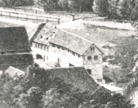 Ausschnitt aus einer  Stadtansicht um 1900 (StadtA SHA FS 01103)