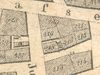 Ausschnitt aus dem Primärkataster  von 1827.  Das Anwesen (Bildmitte) hat die Nummer 218 (StadtA SHA S13/0583)