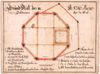 Grundriss des Haalbrunnens nach dem Neubau von 1716. Der innere Kasten wurde nun exzentrisch über den Hauptquellaufbruch gesetzt, dadurch entfiel die „Arca“ (StadtA Schwäb. Hall HA A 329 Nr, 18)