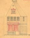 Plan zum Umbau der Fassade, 1898 (Baurechtsamt SHA, Bauakten)