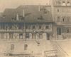 Fotografie der Südseite von 1898, beim Bau der Post (StadtA Schwäb. Hall FS 07489)