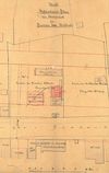 Lageplan zur Erweiterung des Wirtschafts- und Wohngebäudes durch Heinrich Weber, 1878 (Baurechtsamt SHA, Bauakten Langer Graben 13 und 13/1)